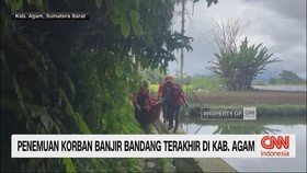 VIDEO: Penemuan Korban Banjir Bandang Terakhir di Kabupaten Agam