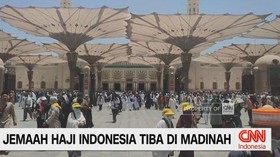 VIDEO: Gelombang Pertama Jemaah Haji Indonesia Tiba di Madinah