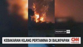 VIDEO: Kebakaran Kilang Pertamina di Balikpapan