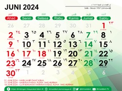 Daftar Tanggal Merah Juni 2024, Ada 3 Libur Nasional dan Cuti Bersama