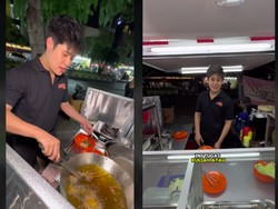 Bikin Salfok! Lelaki Ganteng Lulusan China Jualan Pecel Lele Kaki Lima