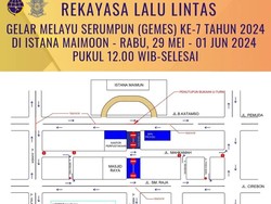 Ini Rekayasa Lalu Lintas di Sekitar Istana Maimun Saat Acara Melayu Serumpun