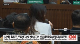 VIDEO: Saksi: Surya Paloh Tahu Kegiatan Nasdem Didanai Kementan