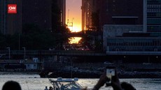 VIDEO: Fenomena Matahari Terbenam Manhattanhenge Hiasi New York