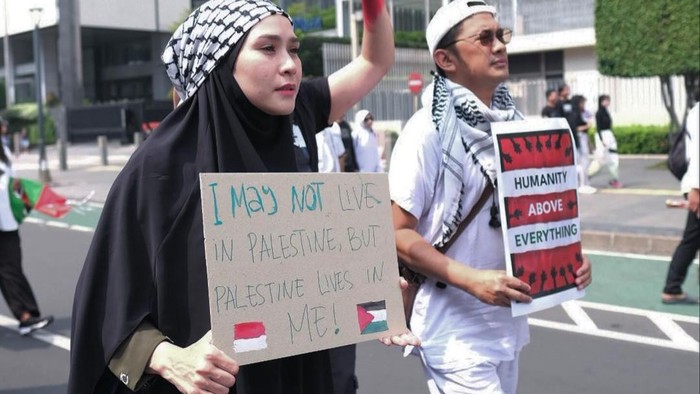 Gencar Bela Palestina, Gini Aksi 5 Seleb Indonesia Serukan All Eyes On Rafah