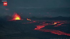 VIDEO: Detik-detik Gunung Api Islandia Muntahkan Lava Panas ke Udara