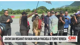 VIDEO: Jokowi Dan Megawati Rayakan Harlah Pancasila di Tempat Berbeda