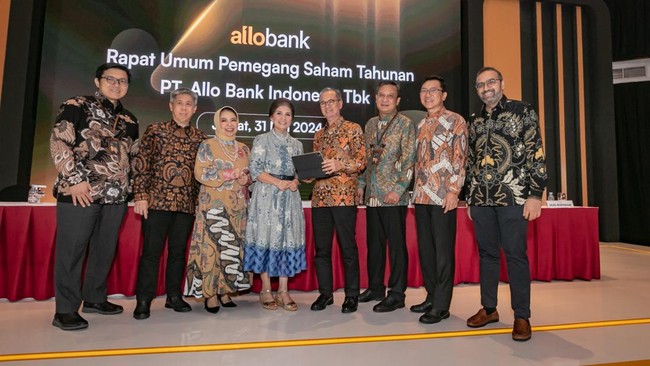 PT Allo Bank Indonesia Tbk membukukan untung bersih Rp445 miliar pada 2023, meningkat 64 persen dibanding tahun sebelumnya sebesar Rp270 miliar.