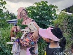 Emak-emak Viral Gendong Cempe Kayak Bayi Ternyata Bidan di Kulon Progo