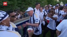 VIDEO: Joget Ancelotti di Perayaan Juara Liga Champions Real Madrid