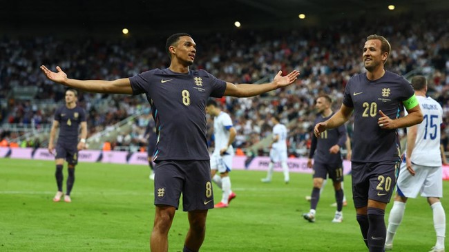 Inggris menang 3-0 atas Bosnia-Herzegovina dalam laga uji coba jelang Euro 2024 di St. James Park, Selasa (4/6) dini hari WIB.