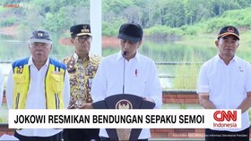 VIDEO: Jokowi Resmikan Bendungan Sepaku Semoi