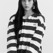 5 Style Kaus Rugby Bergaya Retro yang Populer Ala Selebriti Korea