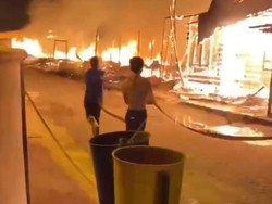 Kampung Besilam di Langkat Kebakaran