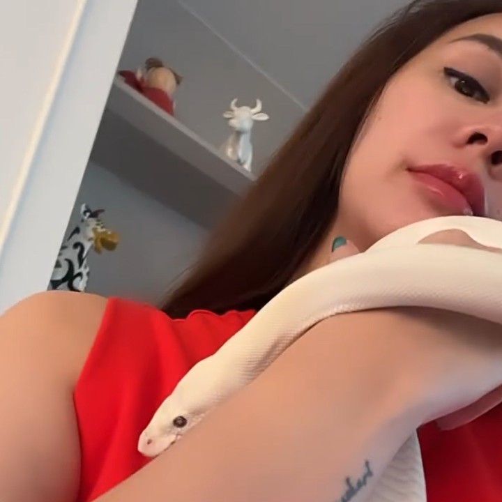 <p>Penyanyi Aura Kasih memiliki hewan peliharaan yang tidak biasa. Perempuan berusia 37 tahun ini gemar memelihara ular lho Bunda. (Foto: Instagram @aurakasih)</p>