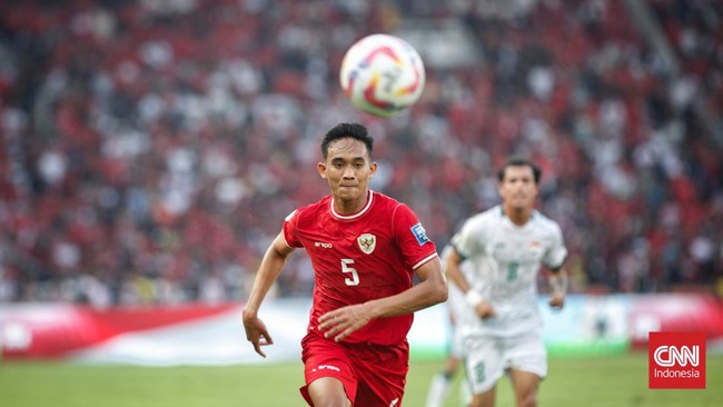 Bek Rizky Ridho menambah keunggulan Timnas Indonesia jadi 2-0 atas Filipina dalam laga Kualifikasi Piala Dunia 2026 di Stadion GBK, Selasa (11/6).