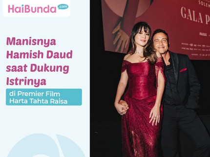 Manisnya Hamish Daud saat Dukung Istrinya di Premier Film Harta Tahta Raisa