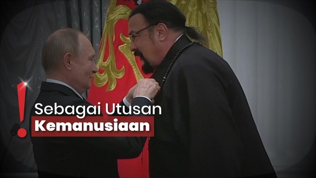 Punya Paspor Rusia, Steven Seagal Dapatkan Penghargaan dari Vladimir Putin