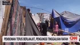 VIDEO: Pemboman Terus Berlanjut, Pengungsi Tinggalkan Rafah