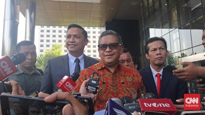 Sekretaris Jenderal PDI Perjuangan PDIP Hasto Kristiyanto di KPK