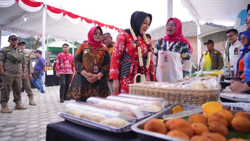 Bupati Klaten, Jawa Tengah Sri Mulyani bersama jajarannya melakukan sambang warga di Desa Ketandan, Klaten Utara, Selasa (11/6). Sambang warga ini dilakukan