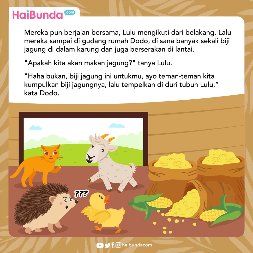 Lulu Landak sedih, karena saat bermain duri-duri di tubuhnya melukai hewan lain. Namun, sahabatnya punya ide brilian untuk menyiasati hal itu. Simak ceritanya!