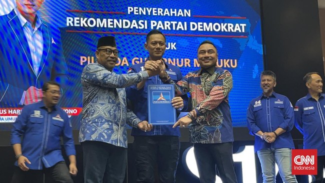 Ketua Umum Partai Demokrat Agus Harimurti Yudhoyono (AHY) mendukung bakal calon Gubernur Maluku Murad Ismail yang pernah dipecat PDIP.