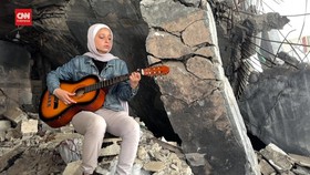 VIDEO: Musik Pelipur Lara untuk Warga Gaza yang kehilangan Rumahnya