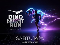 1.500 Peserta Ramaikan Event Dino Night Run 2024 Season 2 di Kota Batu