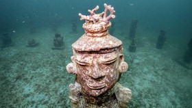 FOTO: Menyelamatkan Laut Karibia Lewat Galeri Patung Bawah Air