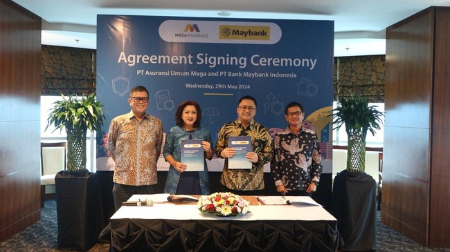 PT Bank Maybank Indonesia Tbk (Maybank) dan PT Asuransi Umum Mega (AUM) meneken perjanjian kerja sama Bancassurance pada akhir Mei.