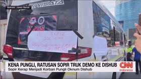 VIDEO: Kena Pungli, Ratusan Sopir Truk Demo ke Dishub