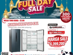 Kulkas Side By Side 436L di Transmart Full Day Sale Diskon Rp 2,5 Juta