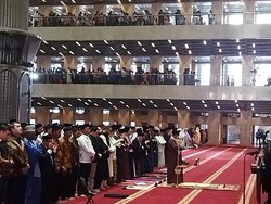 Wapres Maruf Amin Salat Idul Adha di Masjid Istiqlal Bareng JK