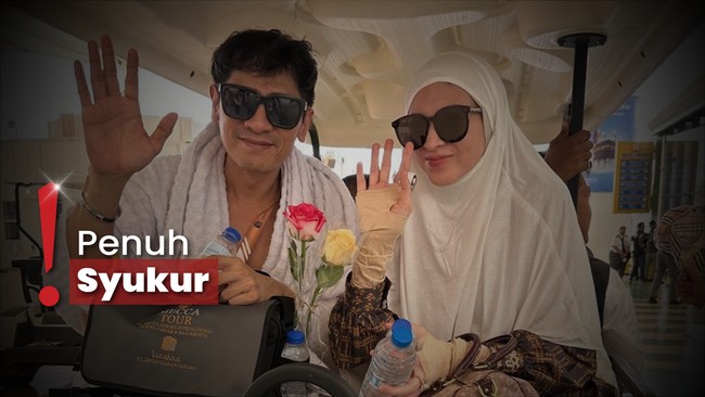 Adi Nugroho dan Donita Langsung Berdoa saat Hujan Turun di Makkah