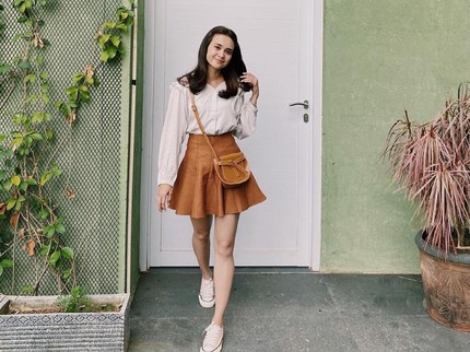 7 Potret OOTD Michelle Ziudith Pemeran Film Ipar Adalah Maut