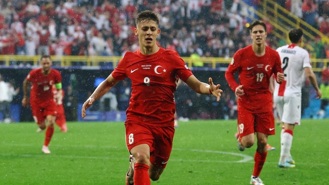 Winger Timnas Turki Arda Guler menyamai rekor Wayne Rooney dan Cristiano Ronaldo saat mengantarkan negaranya melaju ke perempat final Euro 2024.
