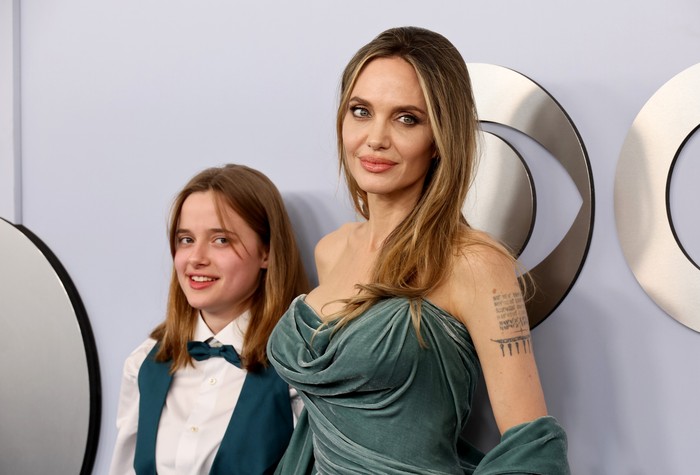 NEW YORK, NEW YORK - JUNE 16: (L-R) Vivienne Jolie-Pitt
and Angelina Jolie attend the 77th Annual Tony Awards at David H. Koch Theater at Lincoln Center on June 16, 2024 in New York City. (Photo by Dia Dipasupil/Getty Images)