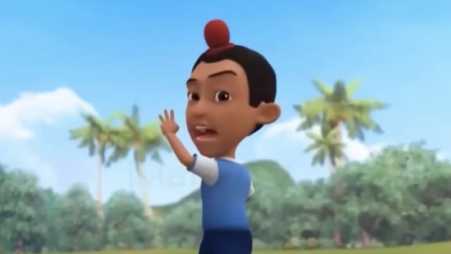 Apa benda merah yang ada di kepala Jarjit Singh, salah satu sahabat Upin & Ipin?