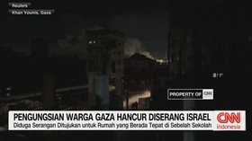 VIDEO: Pengungsian Warga Gaza Hancur Diserang Israel