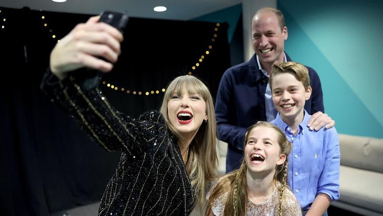 Pangeran William bersama dua anaknya dan Taylor Swift
