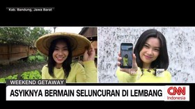 VIDEO: Asyiknya Bermain Seluncuran di Lembang