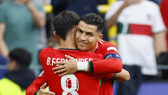 Pelatih Portugal Roberto Martinez menyebut assist Cristiano Ronaldo ke Bruno Fernandes dalam duel lawan Turki di Euro 2024 sebagai sebuah hal yang luar biasa.