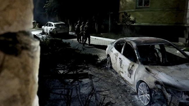 FOTO: Penampakan Tempat Ibadah Umat Yahudi yang Dibakar di Rusia