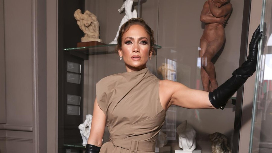 Jennifer Lopez attends the Dior Haute Couture Fall-Winter 2024-2025 collection presented Monday, June 24, 2024 in Paris. (Photo by Vianney Le Caer/Invision/AP)