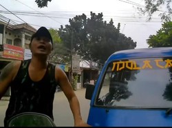 Polisi Amankan Sopir Angkot Lawan Arah-Pukul Pemotor di Bogor