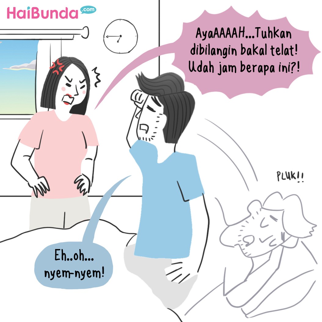Ayah lagi bersiap nonton bola, sampai rela berlangganan baru. Saking serunya nonton bola sampai pagi, apakah paginya ayah bangun tepat waktu untuk kerja?