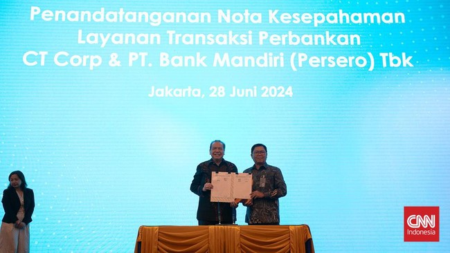 PT Bank Mandiri Tbk bersama CT Corp mendorong akselerasi pertumbuhan ekonomi tak hanya terjadi di pusat kota, tapi juga menyebar hingga di tingkat daerah.