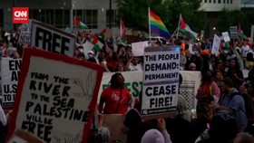 VIDEO: Unjuk Rasa Pro Palestina Digelar Saat Biden Dan Trump Debat