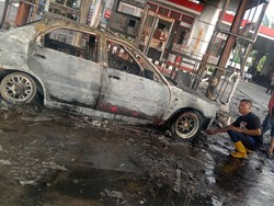 Kebakaran di SPBU Matesih Karanganyar, 1 Mobil Terbakar